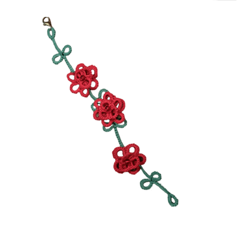 دستبند طرح گل رز کد: C01